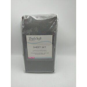 Truly Soft Sheet Set Gray Twin /Twin XL